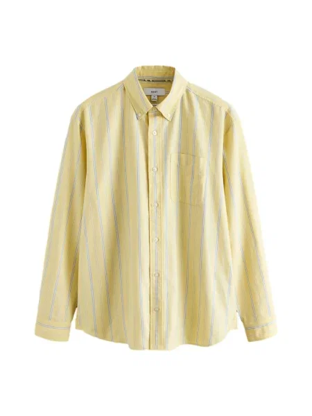 Next Cămașă albastru / galben alb