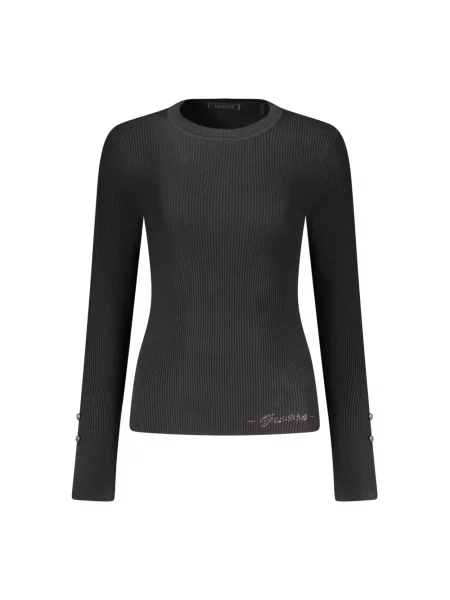 Sweter Guess z długim rękawem czarny