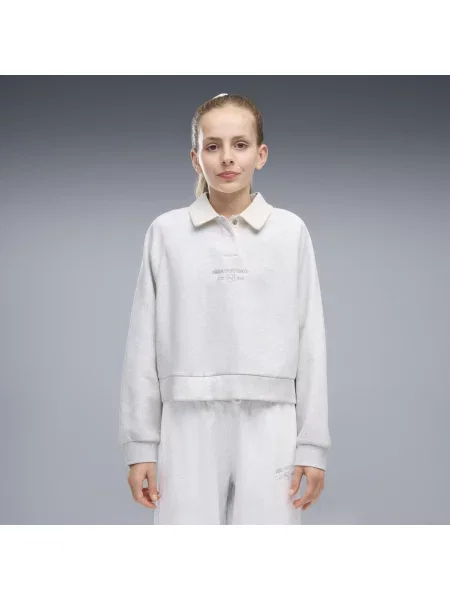 Młodzieżowa bluza PUMA Class Relaxed Cropped Fleece PUMA biała