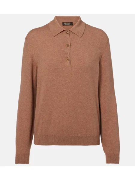 Кашмирен пуловер Loro Piana бежово
