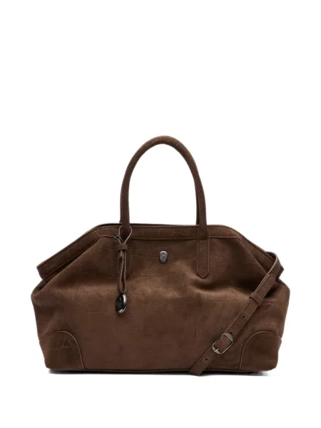 Geantă shopper Ash din piele de căprioară maro