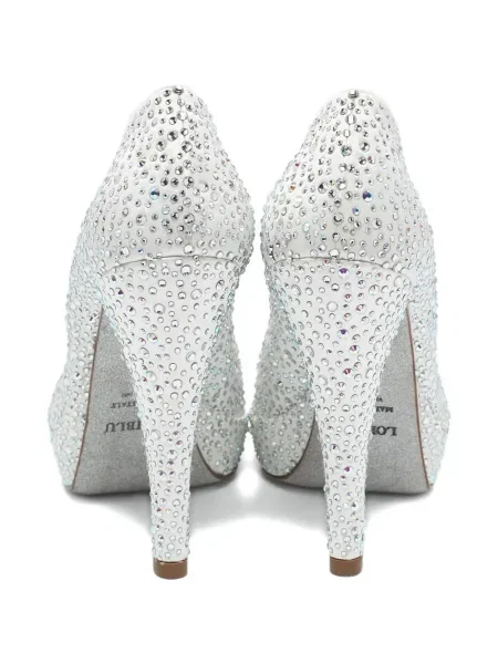 Pantofi cu toc Loriblu de cristal gri