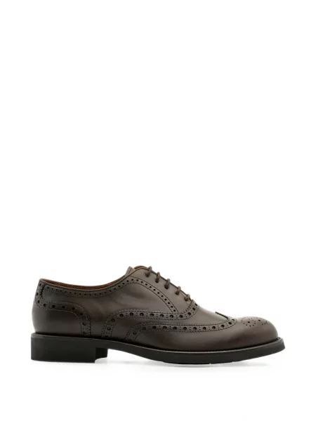 Brogues Lottusse din țesătură twill maro