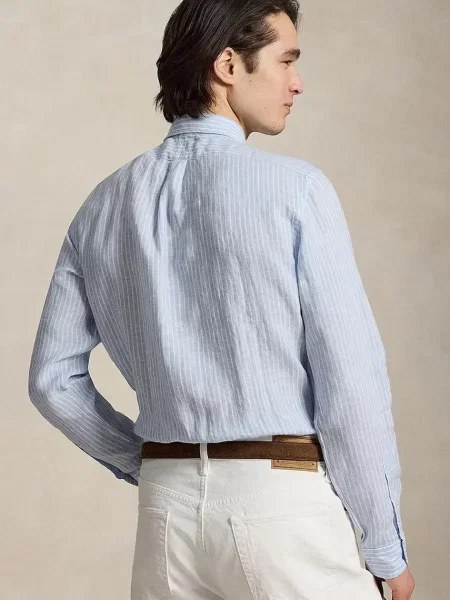 Polo Ralph Lauren Srajca Svetlo Custom Fit modra