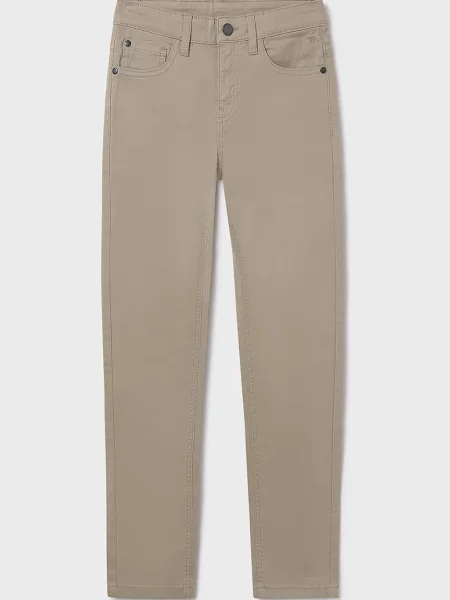 Mayoral Detské nohavice slim fit basic béžová