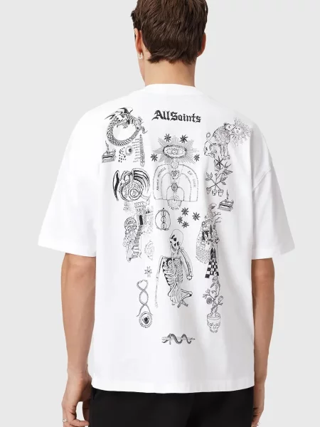 AllSaints tricou din TERRA alb