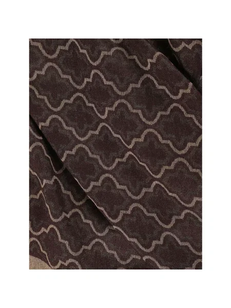 Szal Emporio Armani w geometryczne wzory brązowa