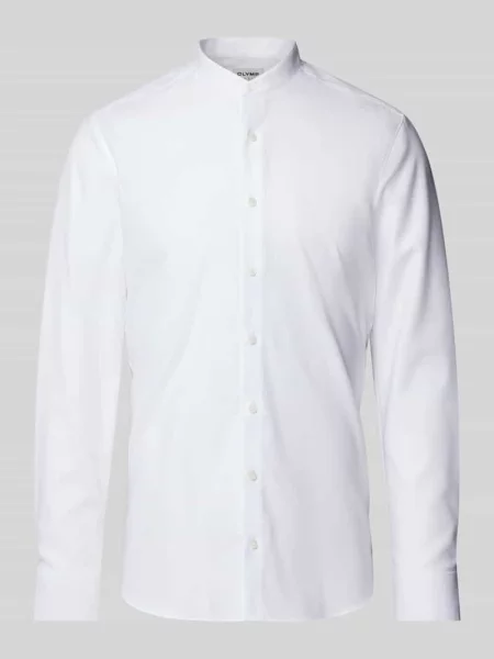 Koszula biznesowa o kroju slim fit z listwą guzikową Olymp Level Five biała