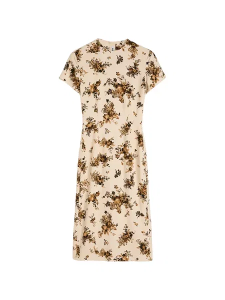 Rochie midi Jil Sander cu model floral cu imagine
