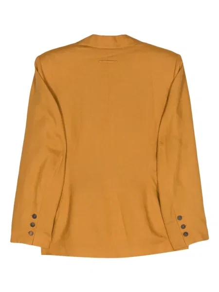 Lněné dvouřadé sako Jean Paul Gaultier Pre-owned oranžové