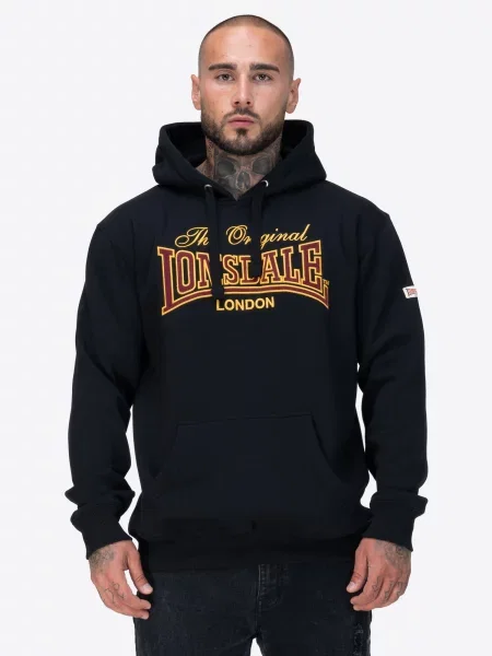 Lonsdale London Mikina Prestolee zlatá žltá / burgundská čierna