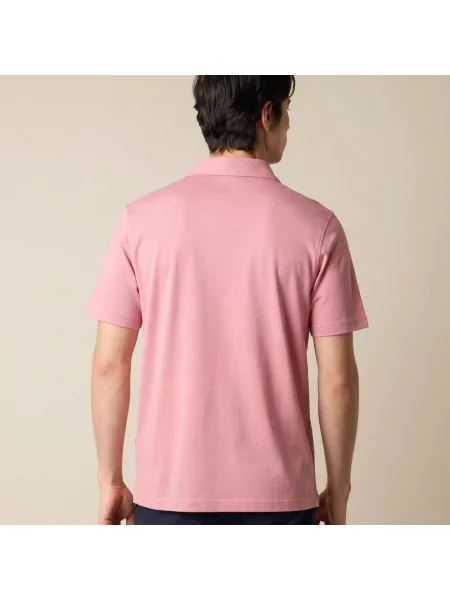 Koszulka polo Brooks Brothers z dżerseju różowa
