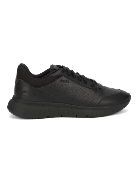 Sneakersy Boss skórzane czarne