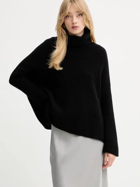 Pulover od kašmira MAX&Co. lagane s dolčevitom crna
