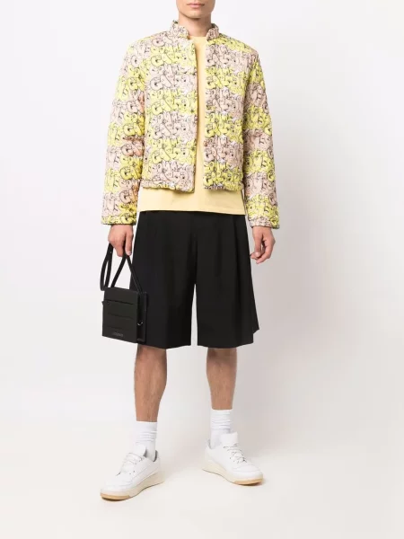 Raštuotas striukė Comme Des Garçons Shirt izoliuoti geltona
