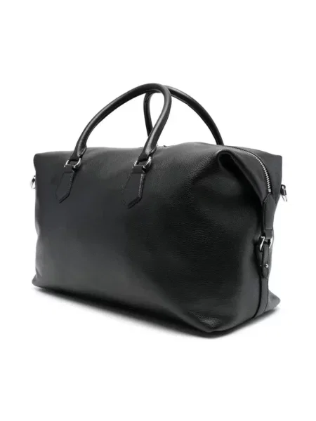 Duża torba podróżna Polo Ralph Lauren skórzana czarna
