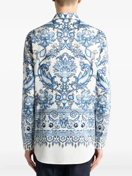 Дълго риза Etro с принт бяло