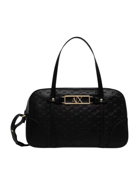 Armani Exchange torebka z imitacji skóry czarna