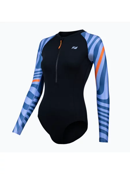 Дамски бански костюм от една част OWS Renew black/multi blue черно