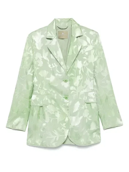 Sacou Ermanno Scervino cu model floral din jacard verde