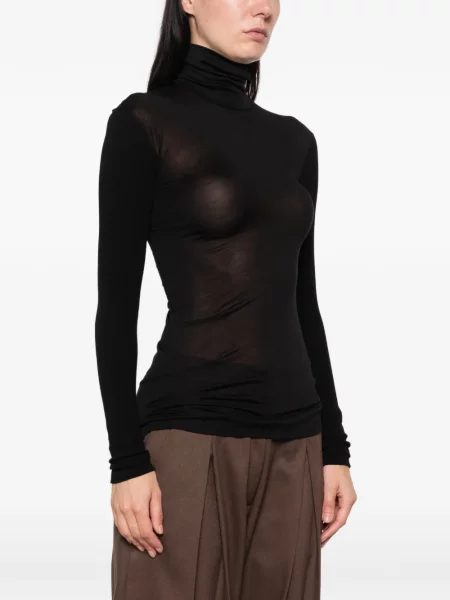 Lung top Jil Sander negru