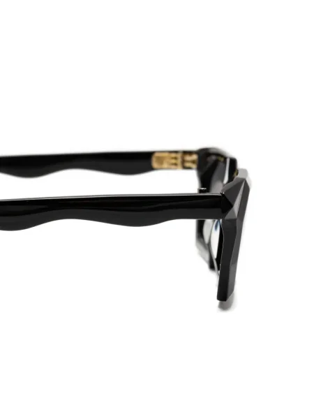 Ochelari de soare Yohji Yamamoto cu imprimeu geometric negru