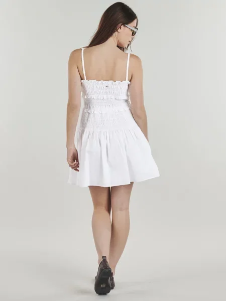 Rochie mini Michael Michael Kors din poplin de costum alb