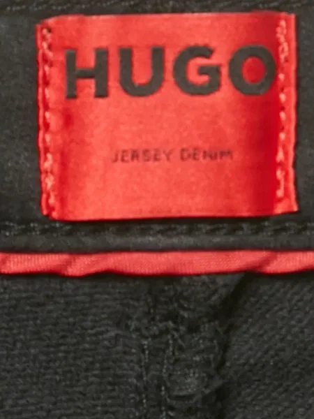 Džinsai Boss Green Hugo Boss penkių kišenių dizainas juoda