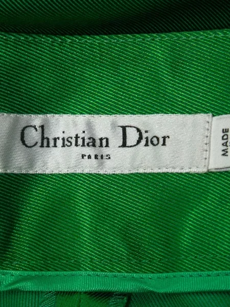 Saténové kalhoty Christian Dior Pre-owned zelené