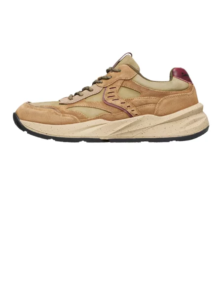 Sneakersy Voile Blanche skórzane brązowe