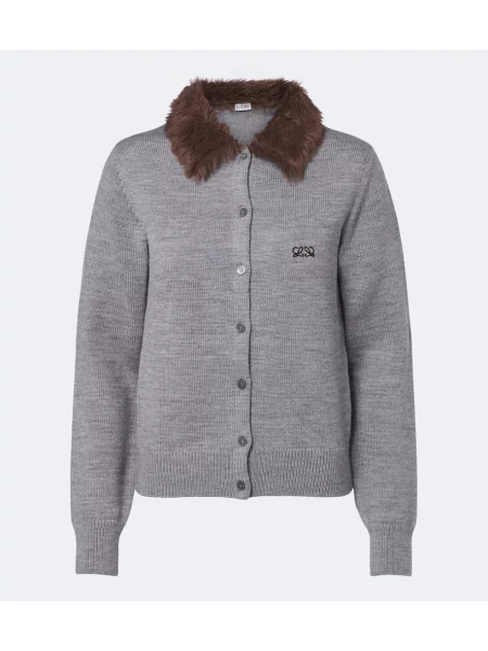 Cardigan Loewe de lână gri