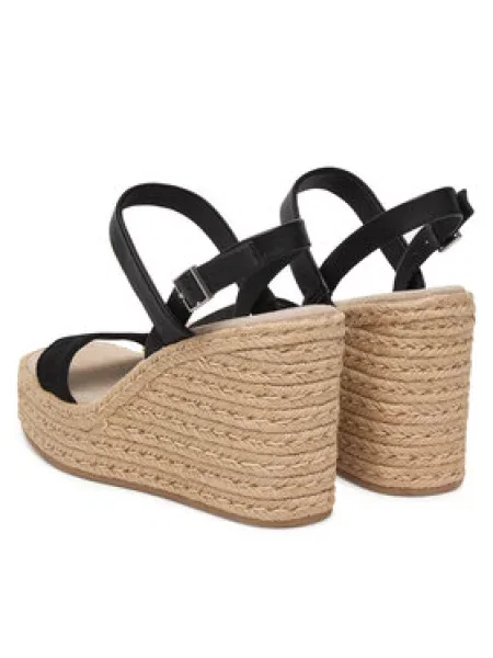 Espadrilės Calvin Klein Wedge Espad 70 Webbing Lth juoda
