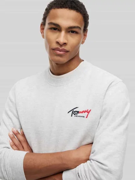 Bluza dresowa z czystej bawełny krój regular fit Tommy Jeans