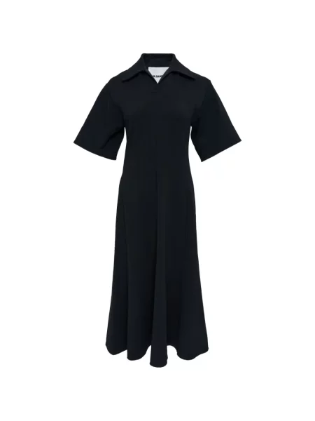 Rochie mini Jil Sander scurtă de costum negru