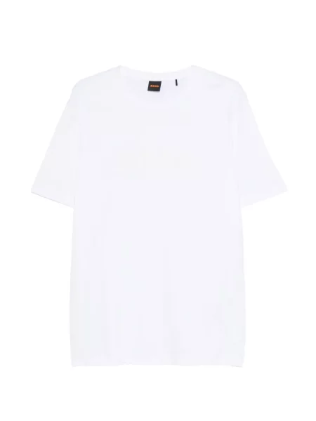 Tricou Boss cu imagine cu decolteu rotund alb
