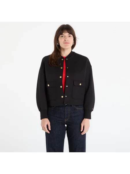 Jachetă Tommy Hilfiger Gold Button Bomber ? S negru