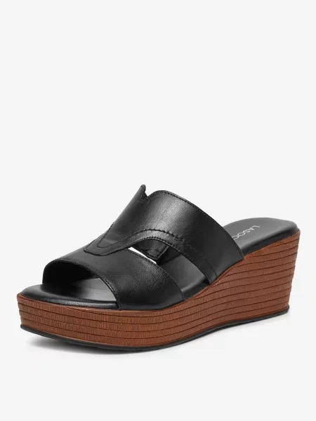 Kožené pantofle Lasocki černé