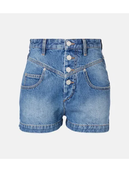 Pantaloni scurți din denim Isabel Marant albastru