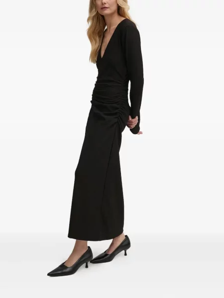 Rochie Gestuz cu decolteu în V de costum negru