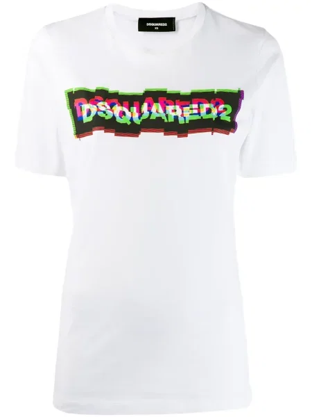 Tricou Dsquared2 cu imagine alb