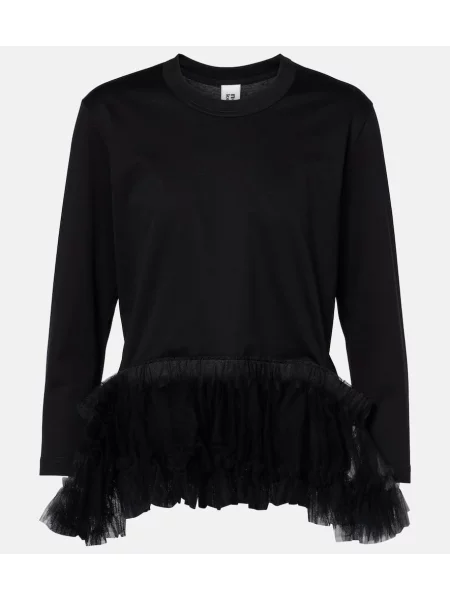 Top Noir Kei Ninomiya z dżerseju czarny