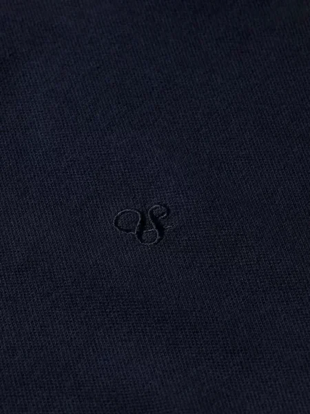 Поло тениска Scotch & Soda бродирана синьо