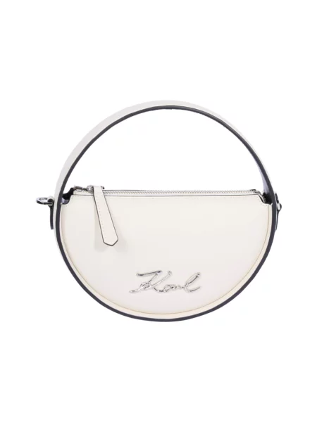 Torebka crossbody Karl Lagerfeld skórzana biała