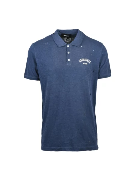 Koszulka polo Dsquared2 niebieska