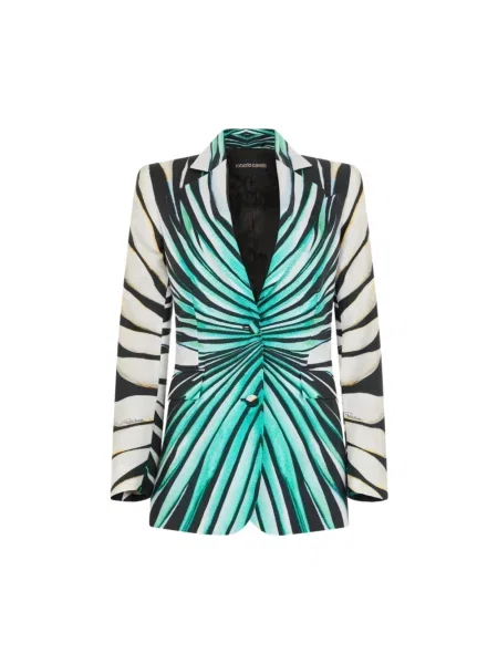 Jedwabna marynarka Roberto Cavalli z nadrukiem