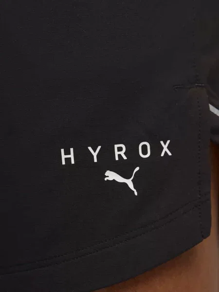 PUMA x HYROX Szorty sportowe o regularnym kroju z ultralekkiego materiału Puma Performance czarne
