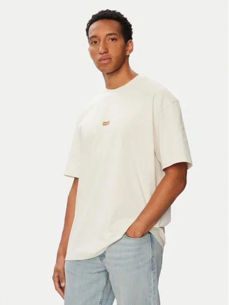HUGO Tricou Nalono Crem