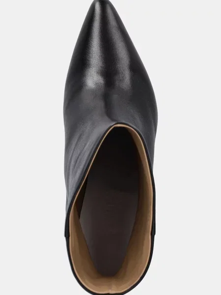 Кожаные ботинки Mm6 Maison Margiela на шпильке черные