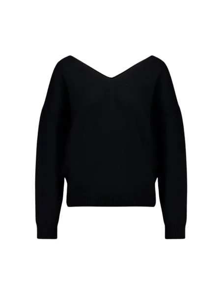 Sweter Tom Ford z dekoltem w serek czarny