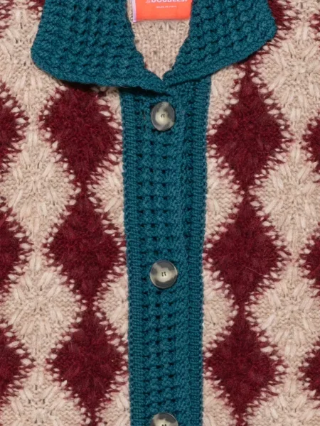 Cardigan La Doublej tricotate cu model argyle